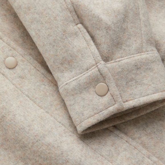 H&M Light Beige Melange Shacket - Picture 3 of 3